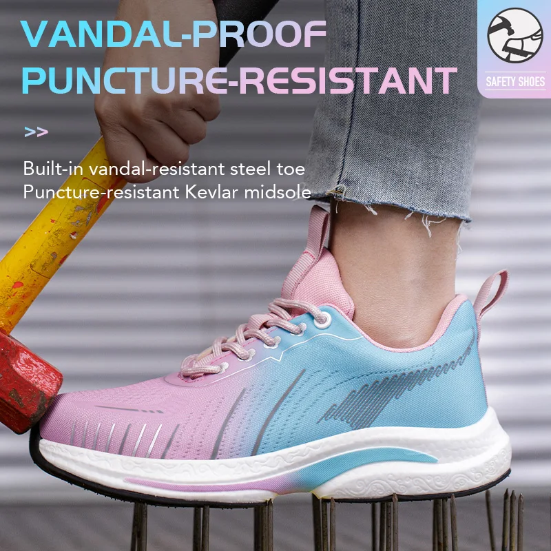 Diansen 707 Women Safety Shoes Industrial protection Steel Toe Nonslip Safety Shoes for Women Construction Work Shoes – Image 4